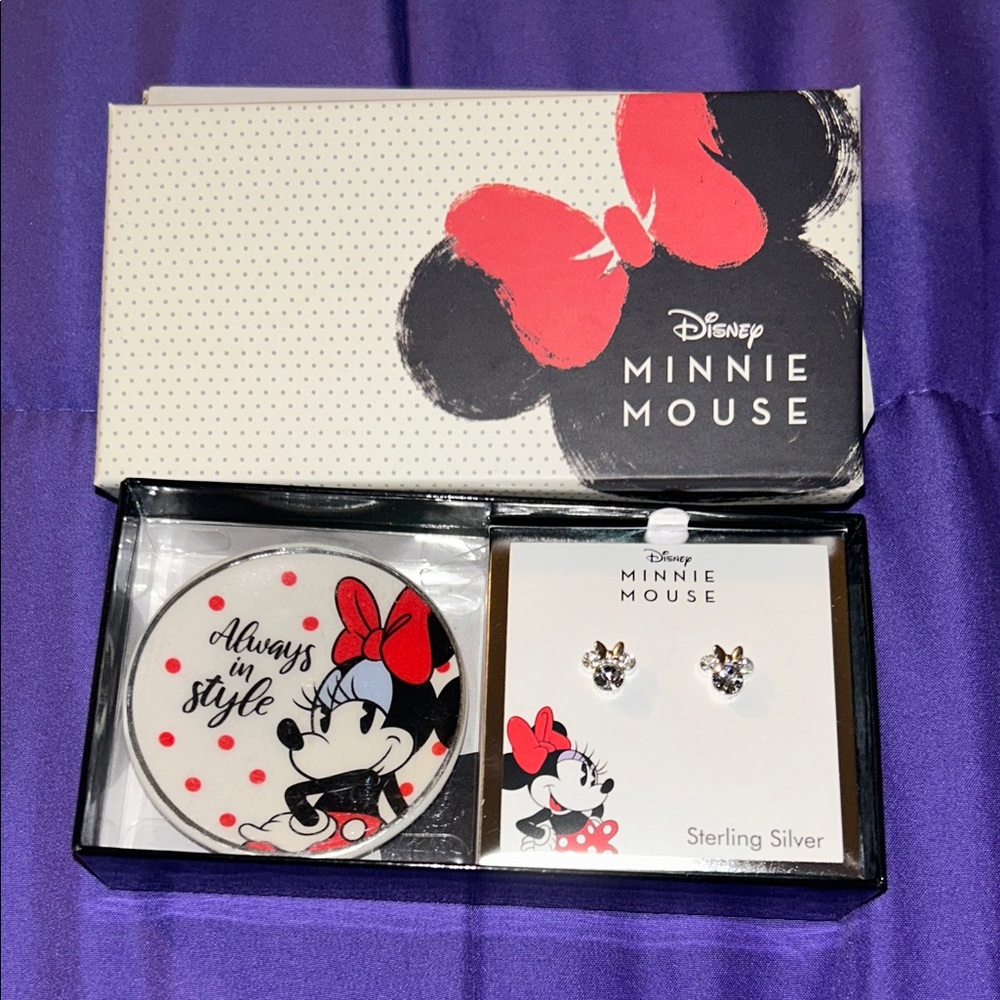 Disney Minnie Mouse Sterling Silver Earrings